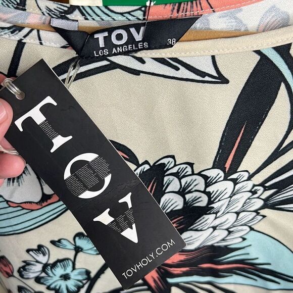 TOV Los Angeles Floral Kimono Top/Shrug Size 38/Small Nwt - Picture 4 of 8